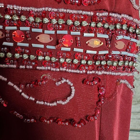 BICICI & COTY  Burgundy formal gown Size Large - Picture 3 of 13